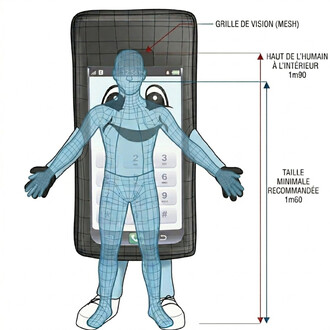 Mascotte Téléphone Portable