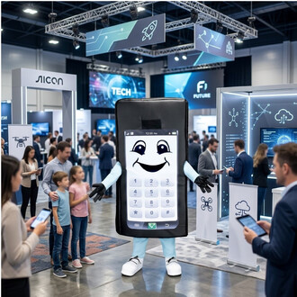 Mascotte Téléphone Portable