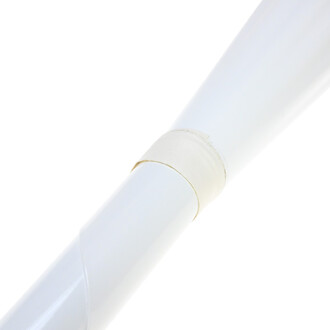 Massue Flash Mario Berousek, vue rapprochée de la partie centrale blanche avec une bande en caoutchouc.