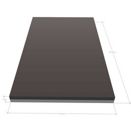 Matelas réception monobloc 10cm noir 2x1.2