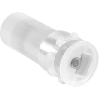 Module LED Lumi — petit boîtier cylindrique transparent avec base métallique et LED visible au centre.