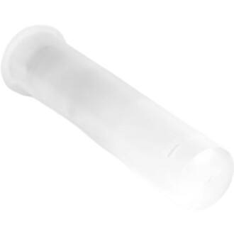 Gros plan d'un module LED Lumi blanc, extrémité arrondie et corps cylindrique sur fond blanc.