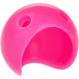 Nez en silicone rose, de forme arrondie avec une partie ouverte sur le côté et deux petites perforations. Idéal pour les activités de jonglerie.