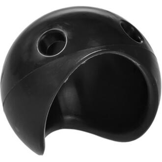 Nez en silicone noir, de forme arrondie, avec une ouverture et deux trous sur les côtés, conçu pour la jonglerie.