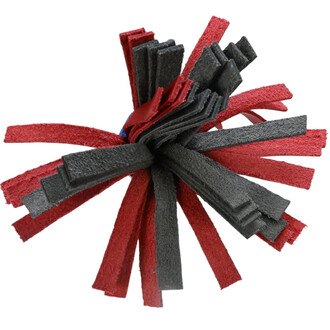 Kit bâtons Nikisticks, composé de plusieurs languettes de couleur rouge et gris disposées en étoile. Les languettes sont en matière souple, permettant une manipulation aisée et créative.