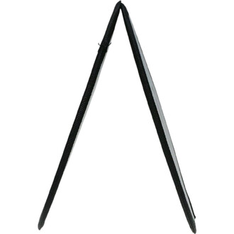 Patins glissants Sarneige présentés en position verticale, montrant leur design en forme de V avec une finition noire et des bords lisses.