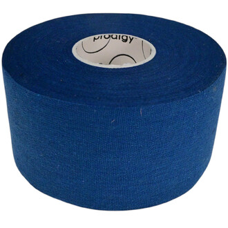 Rouleau de ruban adhésif Snake Tape de couleur bleu, fabriqué par Prodigy, montrant la texture et le diamètre du rouleau.