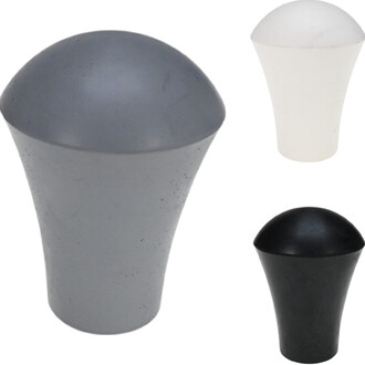 Quillons pour Acro Staff Gora de différentes couleurs, incluant un quillon gris, un quillon blanc et un quillon noir, tous avec une forme conique et une partie supérieure arrondie.