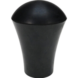 Quillon en matériau noir, de forme conique avec un sommet rond, conçu pour l'Acro Staff Gora, offrant une prise en main confortable et un aspect élégant.