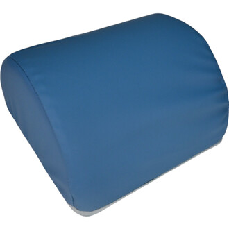 Repose tête Sarneige de couleur bleu, présentant une forme légèrement arrondie et un revêtement en matière souple.