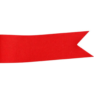 Rotes GRS-Initiationsband aus strukturiertem Stoff, Maße 1,60 m x 5 cm, auf weißem Hintergrund mit spitzem Ende nach rechts.
