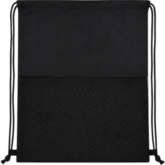 Sac de transport noir à cordons pour 3 massues, avec zone supérieure en tissu et partie inférieure en maille.