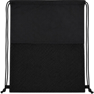 Sac de transport noir à cordons pour 3 massues, avec zone supérieure en tissu et partie inférieure en maille.
