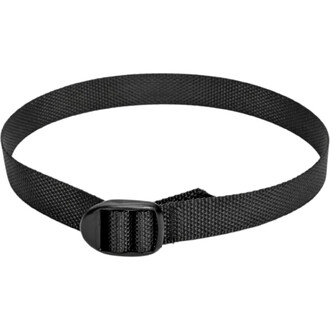 Sangle de pied Actoy noire en nylon tressé avec boucle réglable.