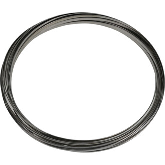 Anneau circulaire en fil métallique noir, enroulé en boucle.