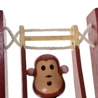 Jouet Mécanique Ancien SCHUCO - Singe Acrobate - Vintage Allemand