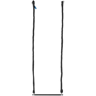 Corda de pular Smart Rope preta com alças e cabo fino, mostrada verticalmente sobre um fundo branco.