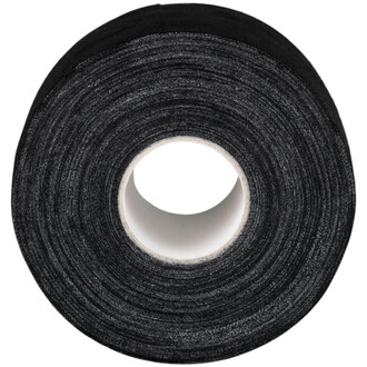 Ruban de jonglerie Snake Tape Premium - Prodigy, vue supérieure montrant le rouleau avec un intérieur blanc et une surface extérieure noire.