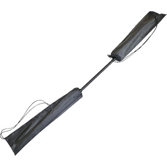 Bâton de jonglerie Thai de 150 cm de longueur, avec deux extrémités recouvertes de housses noires et une tige centrale en matériau durable.