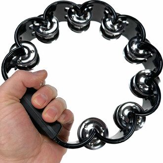Versatile tambourine with 16 pairs of cymbals, ideal for budding musicians and experienced artists.