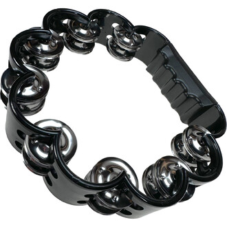 Pandeiro de design elegante e criativo, equipado com 32 jingles para um som vivo e cativante.