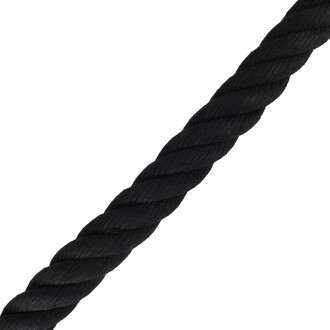 Rope noire tressée, utilisée pour le trapèze junior en coton de Firetoys.