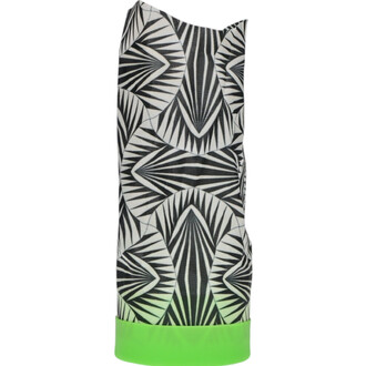 Sac de jonglerie Waboba Airlyft avec un motif géométrique noir et blanc et une base verte.