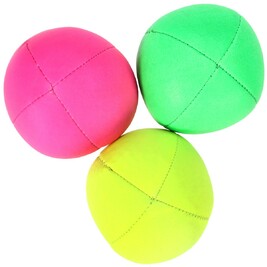 3 UV-reactieve zachte ballen - geel, groen en roze