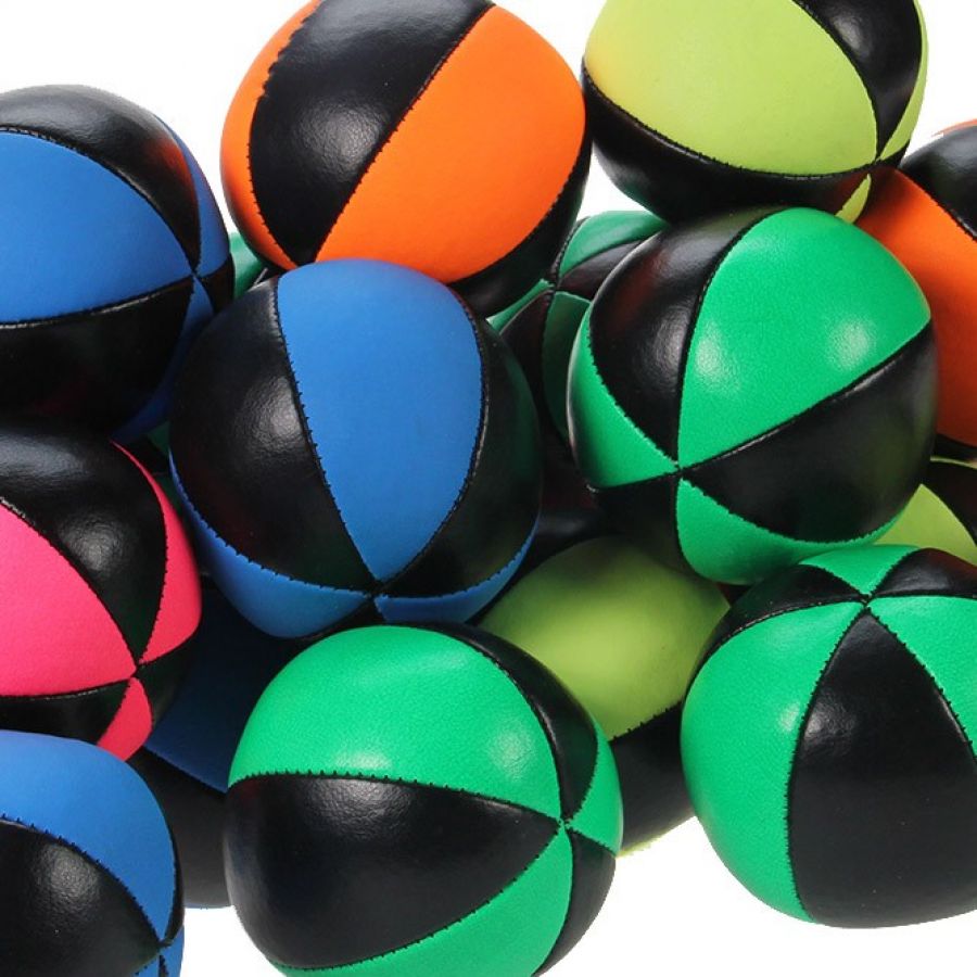 Lot De 5 Balles De Jonglage Pro 115 G - Couleurs Fluos - Livré Avec Sac De Transport - Pour Débutants Et Confirmés