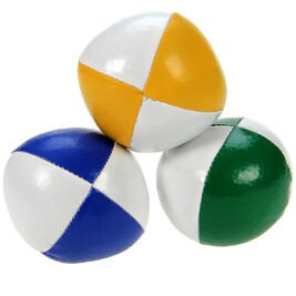 3 zachte ballen 120g. Blauw, Groen en Geel