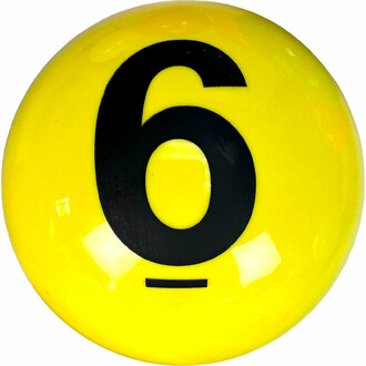 Balle numérotée avec le chiffre 6  pour un apprentissage des mathématiques stimulant avec ces balles en PVC.