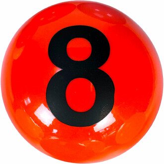Balle numérotée avec le chiffre 8 pour un apprentissage mathématique ludique et captivant.