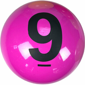 Balle numérotée avec le chiffre 9 pour favoriser un apprentissage amusant et interactif des mathématiques.
