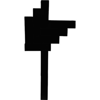 Boîte à cigare Safari MB, vue en silhouette noire formant une structure rectangulaire avec des segments disposés en escalier.