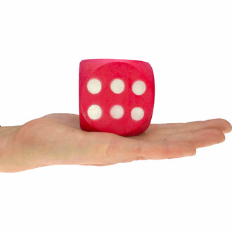 Made from rubber, these bouncy dice are designed to be durable and safe for children.