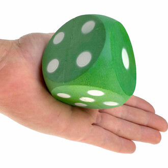 The rubber texture and rebound ability of these dice provide sensory stimulation for children.
