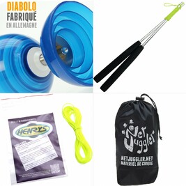 Kit Diabolo Beach Free Bleu Jaune
