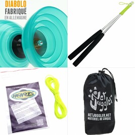 Kit Diabolo Beach Free Turquoise Jaune