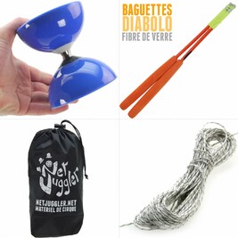 Kit Diabolo Carousel Roulement Bleu Orange Blanc