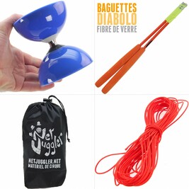 Kit Diabolo Carousel Roulement Bleu Orange Orange