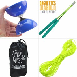Kit Diabolo Carousel Roulement Bleu Vert Jaune