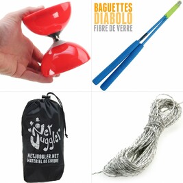 Kit Diabolo Carousel Roulement Rouge Bleu Blanc