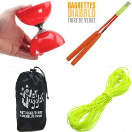 Kit Diabolo Carousel Roulement Rouge Orange Jaune