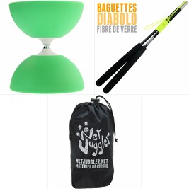Kit Diabolo Gyro Vert + Baguettes Noir