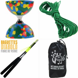 Kit Diabolo Jester a roulements Beach Vert Noir