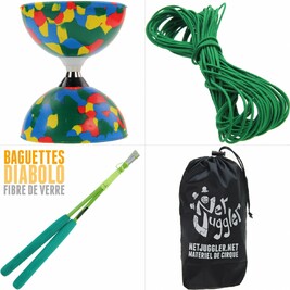 Kit Diabolo Jester a roulements Beach Vert Vert