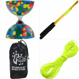 Kit Diabolo Jester a roulements coloré doré Jaune