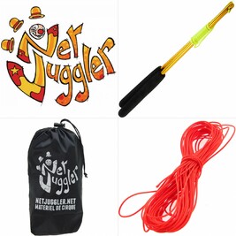 Kit Diabolo Jester a roulements Rouge et Blanc doré Orange