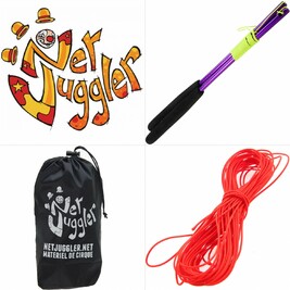Kit Diabolo Jester a roulements Rouge et Blanc Violet Orange