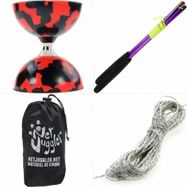 Kit Diabolo Jester a roulements Rouge et Noir Violet Blanc